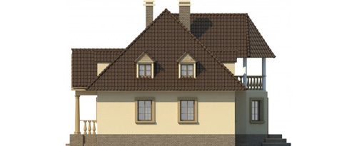 Projekt domu Czaniec 2 L-6091 - elewacja prawa