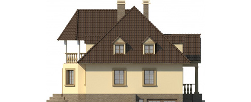Projekt domu Czaniec 2 L-6091 - elewacja lewa