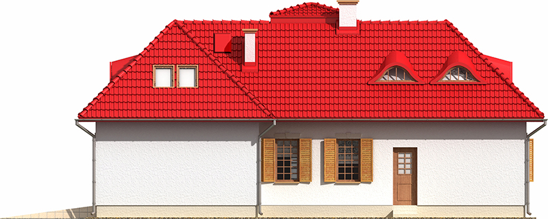 Projekt domu Dobieszewo 2 L-6133 - elewacja ogrodowa