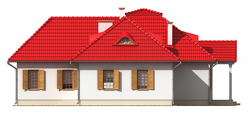 Projekt domu Dobieszewo 2 L-6133 - elewacja lewa