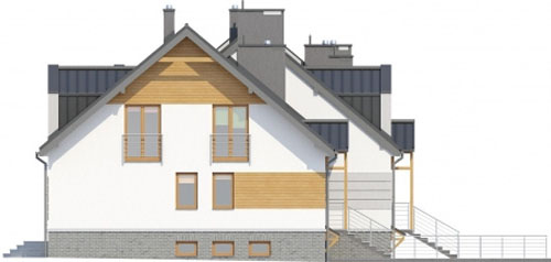 Projekt domu Lesko 2 L-6146 - elewacja lewa