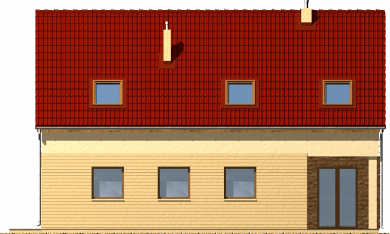 Projekt domu Hrubieszów L-6151 - elewacja prawa