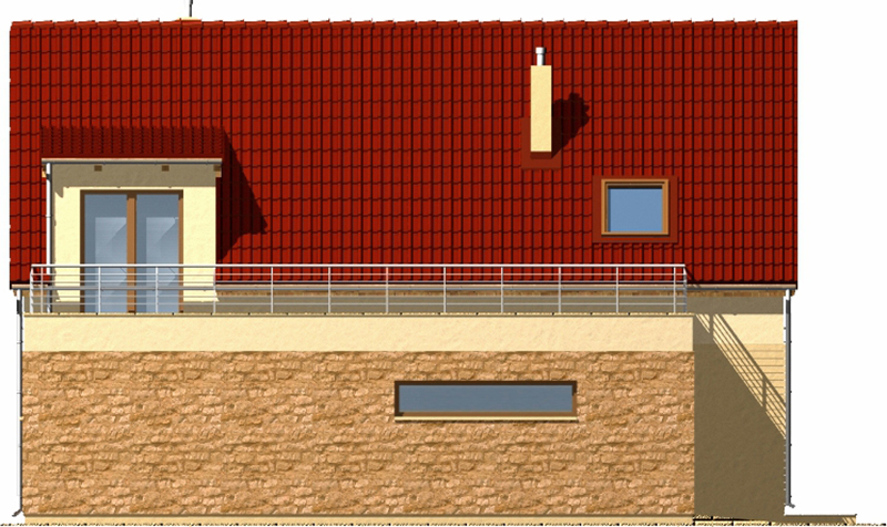 Projekt domu Hrubieszów L-6151 - elewacja lewa