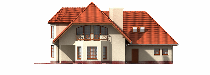 Projekt domu Skałów L-6188 - elewacja ogrodowa