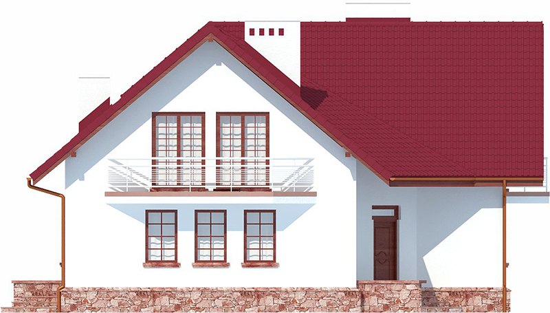 Projekt domu Kasztelany 2 L-6433 - elewacja lewa