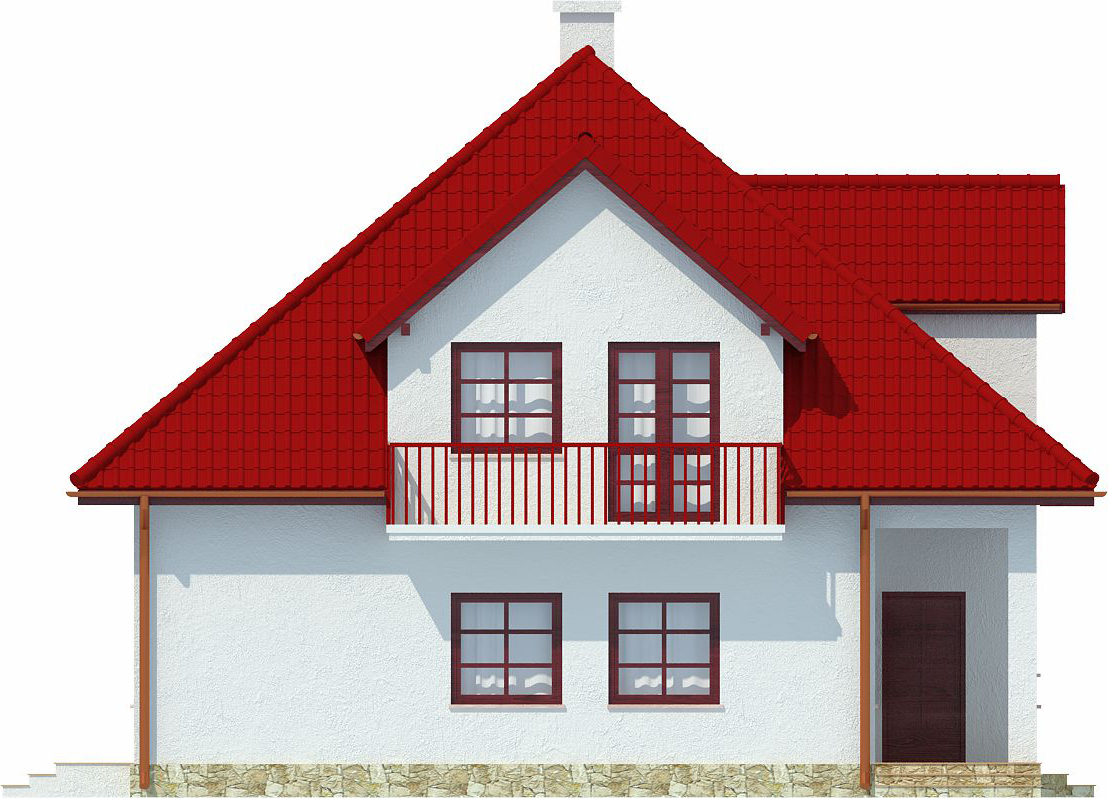Projekt domu Rańsk 2 L-6437 - elewacja frontowa