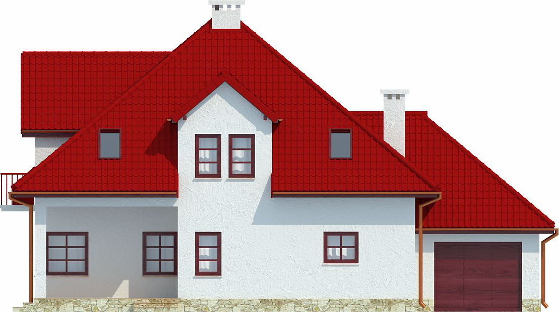 Projekt domu Rańsk 2 L-6437 - elewacja prawa