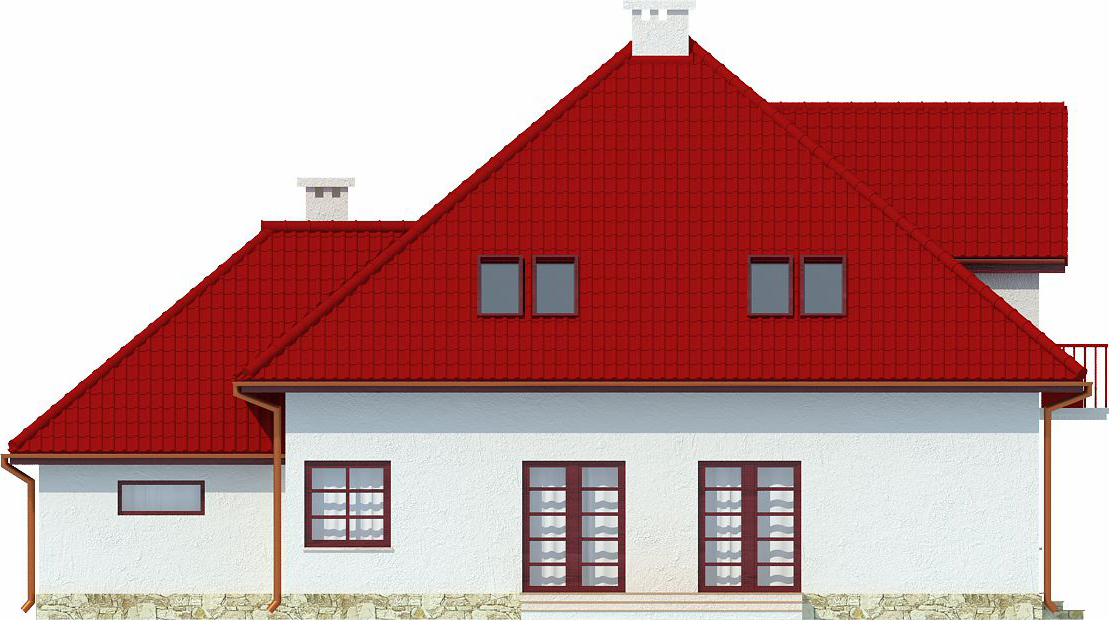 Projekt domu Rańsk 2 L-6437 - elewacja lewa