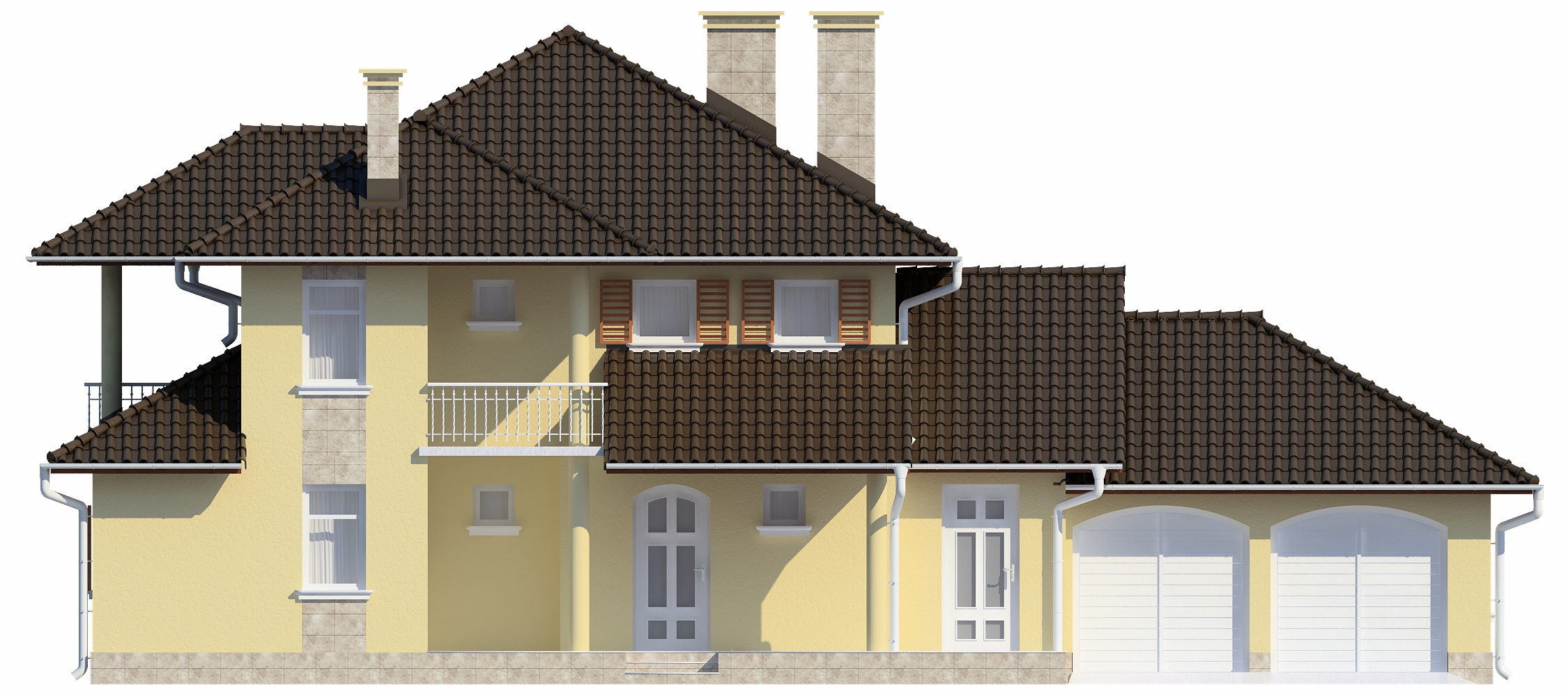 Projekt domu Pordoi Due L-6456 - elewacja frontowa