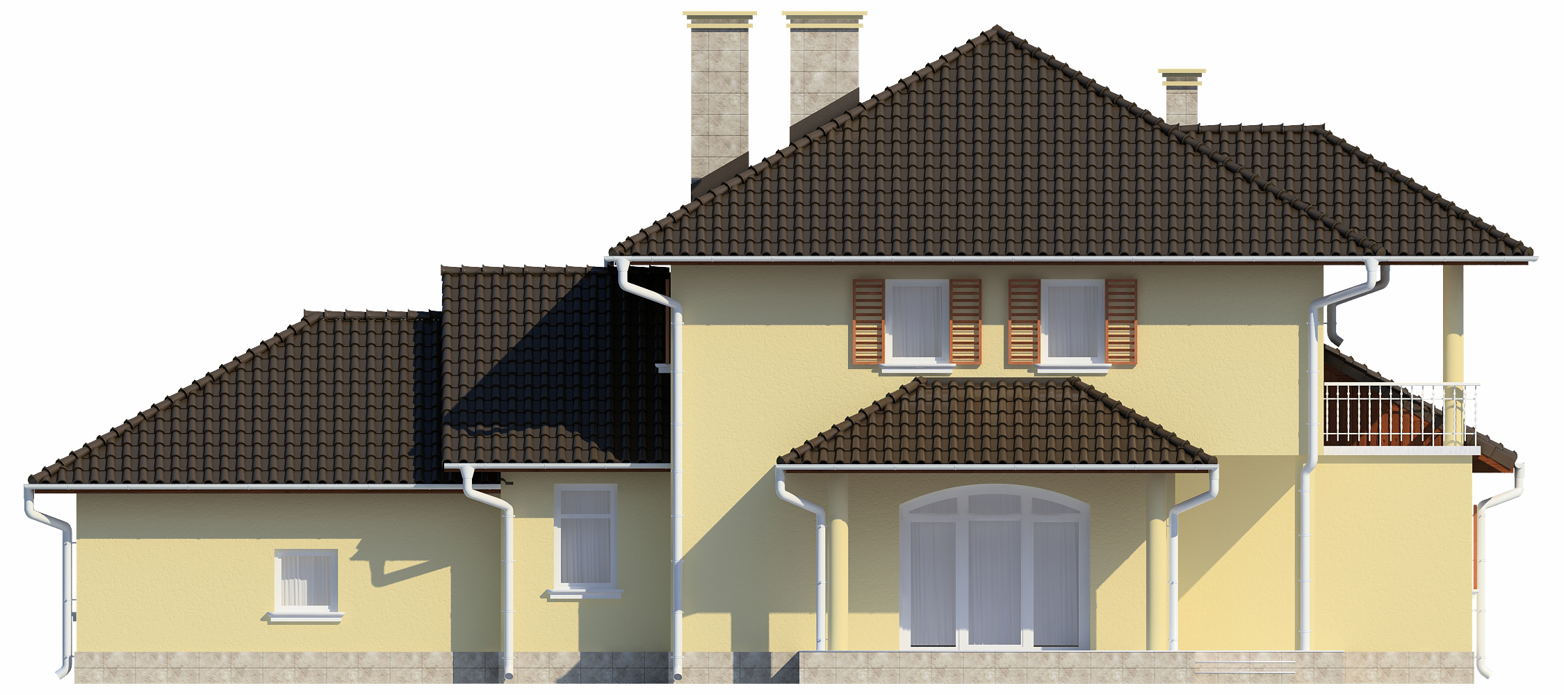 Projekt domu Pordoi Due L-6456 - elewacja ogrodowa