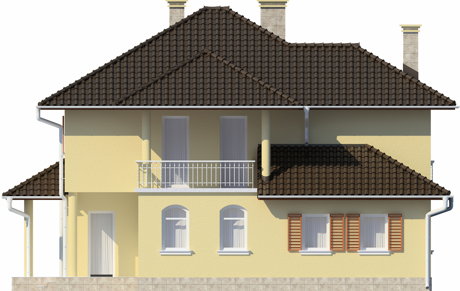 Projekt domu Pordoi Due L-6456 - elewacja lewa