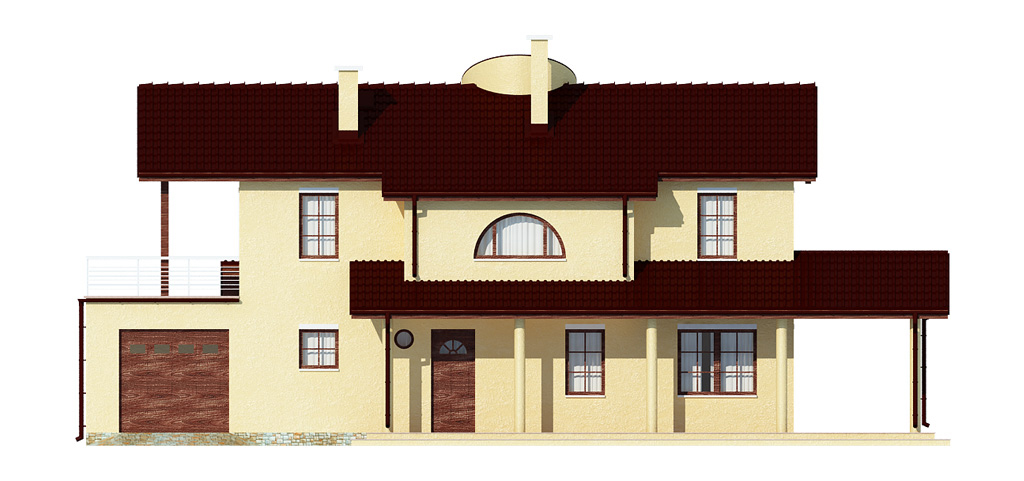 Projekt domu Civetta Due L-6468 - elewacja frontowa