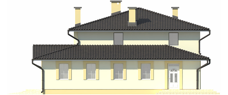 Projekt domu Verona 2 L-6490 - elewacja prawa