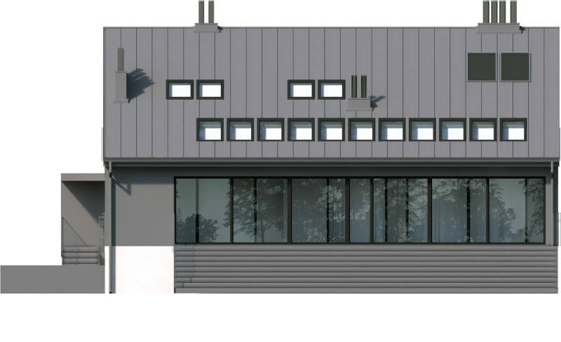 Projekt domu Swoszowice 2 L-6504 – elewacja prawa