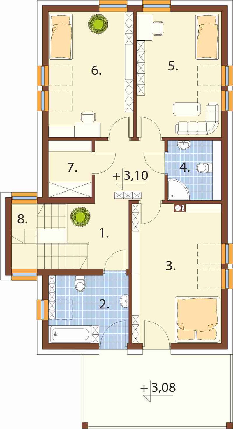 Projekt domu Proszyce 2 L-6509 – rzut poddasza