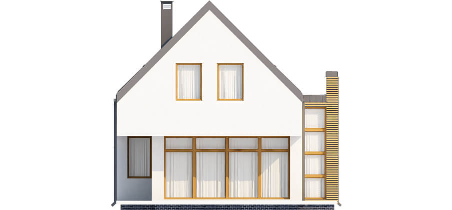 Projekt domu Proszyce 2 L-6509 – elewacja ogrodowa