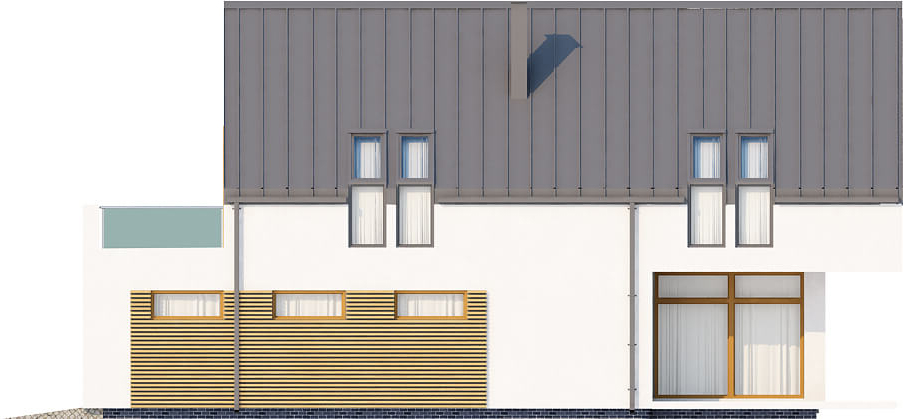 Projekt domu Proszyce 2 L-6509 – elewacja prawa