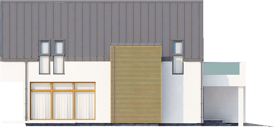 Projekt domu Proszyce 2 L-6509 – elewacja lewa