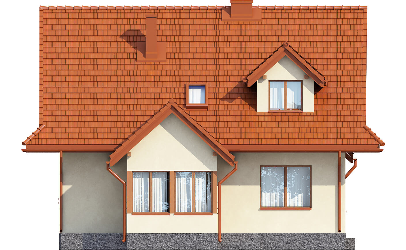 Projekt domu Storczynek 2 L-6533 - elewacja frontowa