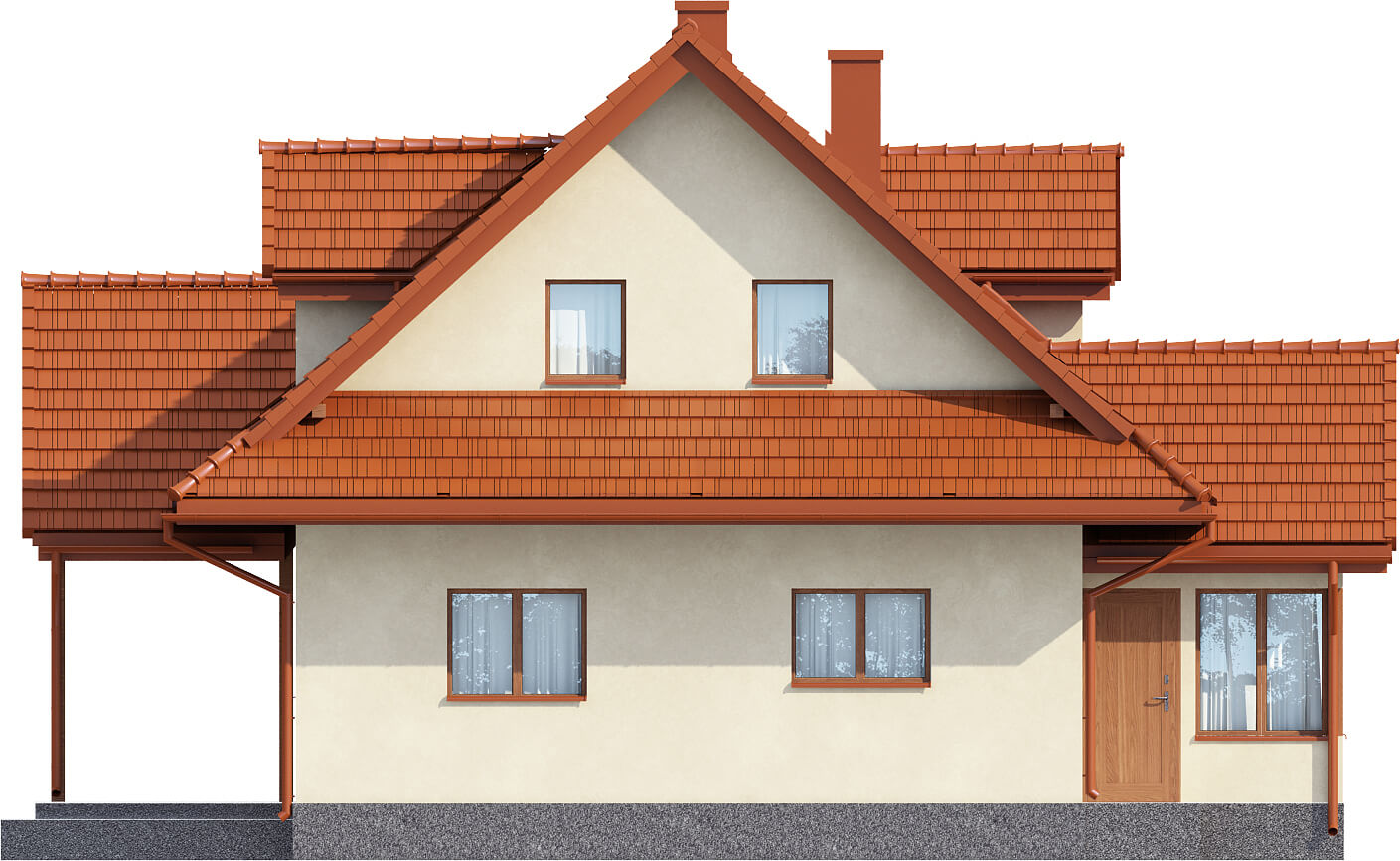 Projekt domu Storczynek 2 L-6533 - elewacja lewa