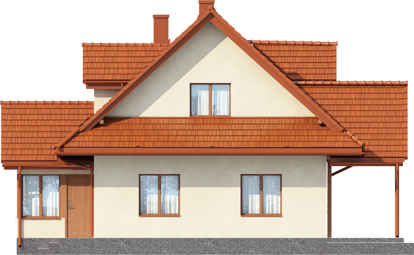 Projekt domu Storczynek 2 L-6533 - elewacja prawa