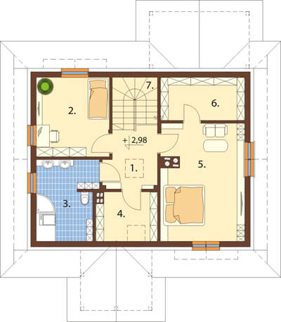 Projekt domu Storczynek 2 L-6533 - rzut poddasza