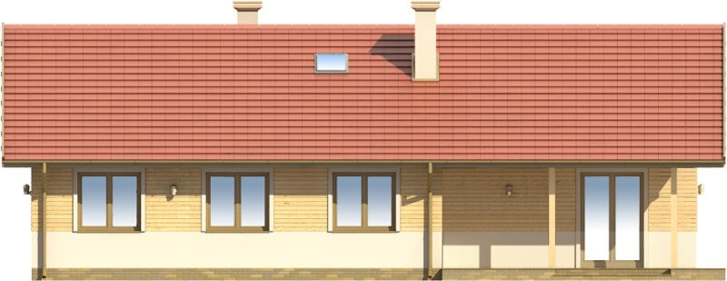 Projekt domu Sabotek 2 L-6583 - elewacja ogrodowa