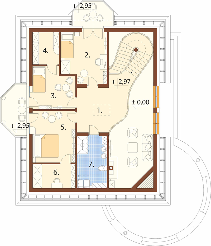 Projekt domu Kosacice 2 L-6587 - rzut poddasza