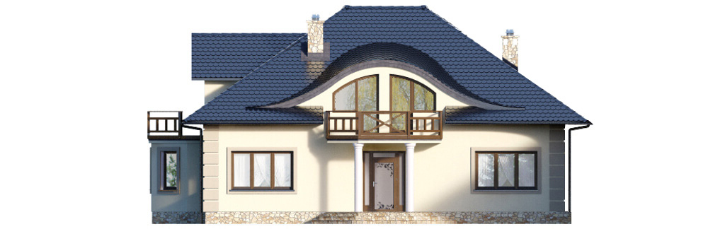 Projekt domu Kosacice 2 L-6587 - elewacja frontowa