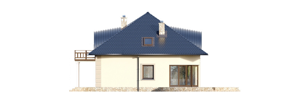 Projekt domu Kosacice 2 L-6587 - elewacja prawa