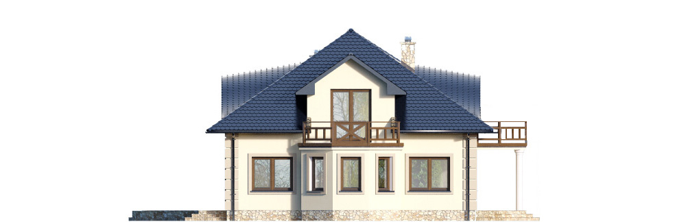 Projekt domu Kosacice 2 L-6587 - elewacja lewa
