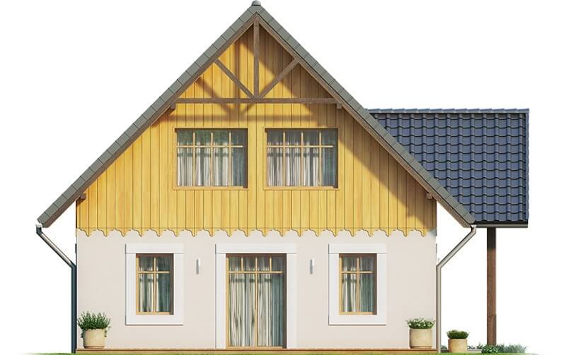 Projekt domu Orzesznik 2 L-6607 - elewacja prawa