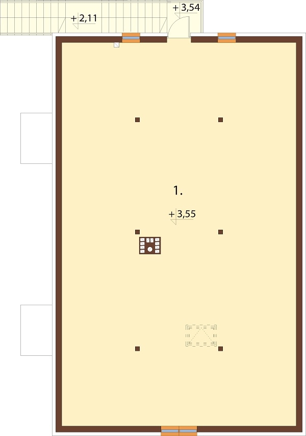 Projekt domu Ibala 2 L-6646 - rzut poddasza