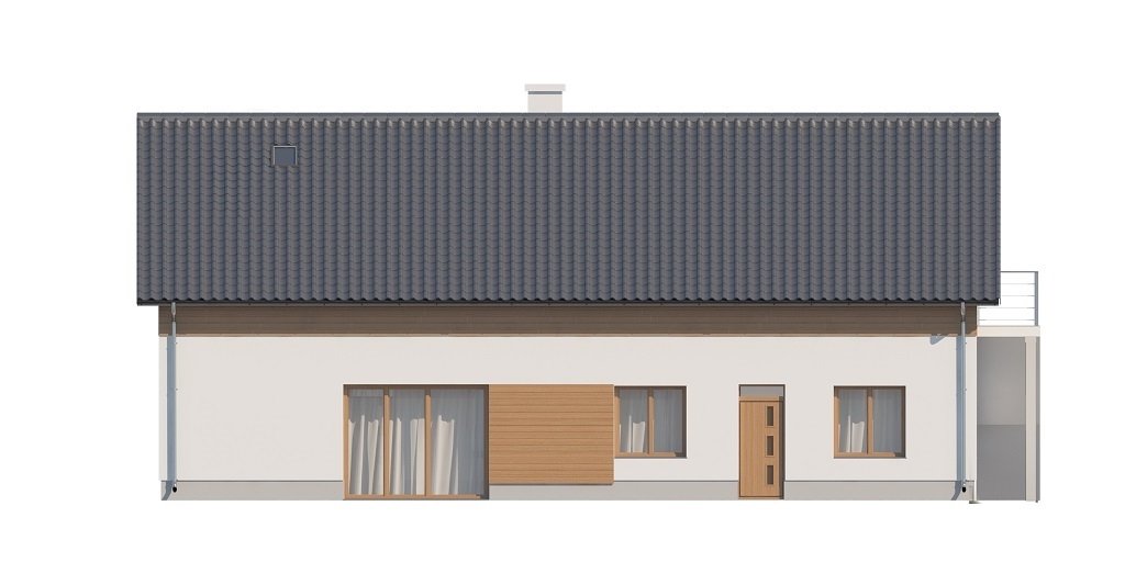 Projekt domu Ibala 2 L-6646 -  elewacja ogrodowa