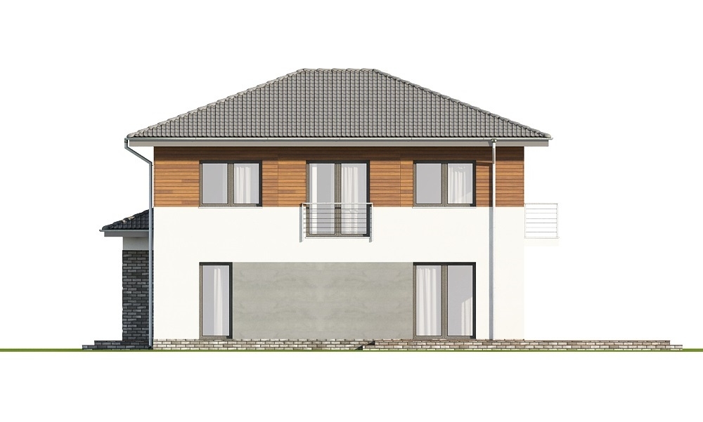 Projekt domu Igetio 2 L-6679 - elewacja prawa