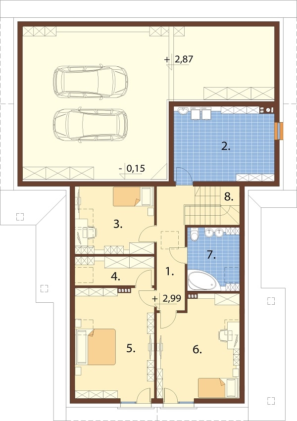 Projekt domu Koria 2 L-6696 - rzut poddasza