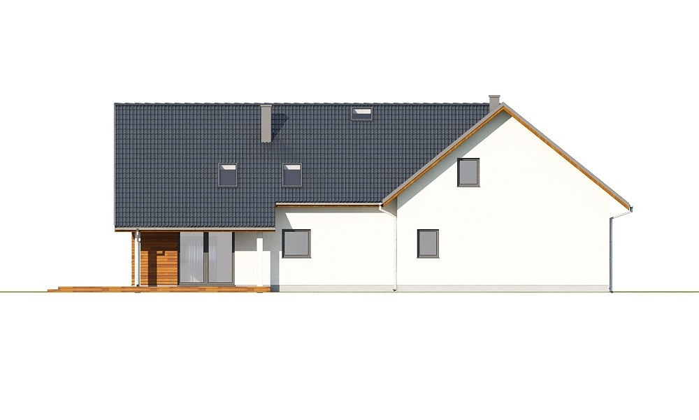 Projekt domu Koria 2 L-6696 - elewacja ogrodowa