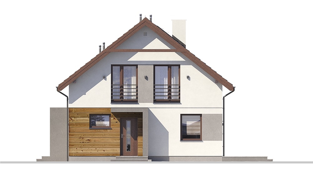 Projekt domu Favianis 2 L-6713 - elewacja frontowa