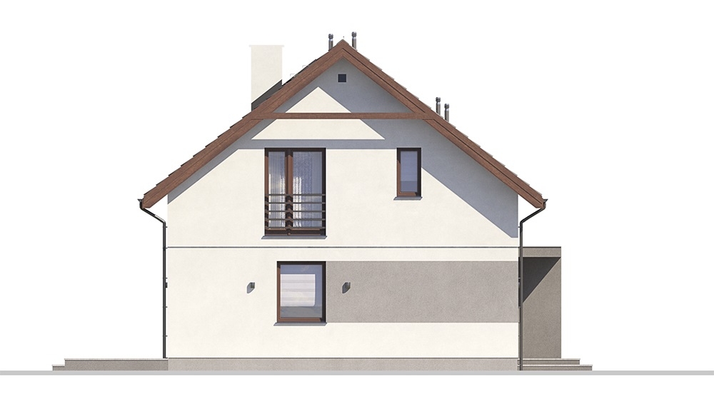 Projekt domu Favianis 2 L-6713 - elewacja ogrodowa