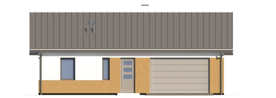 Projekt domu Ariona 2 L-6728 - elewacja frontowa