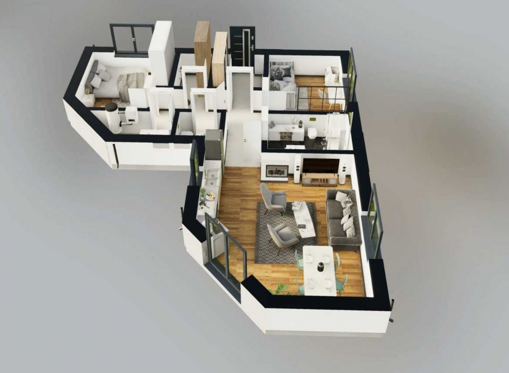 Projekt domu Mogentia 2 L-6794 - rzut 3D parteru