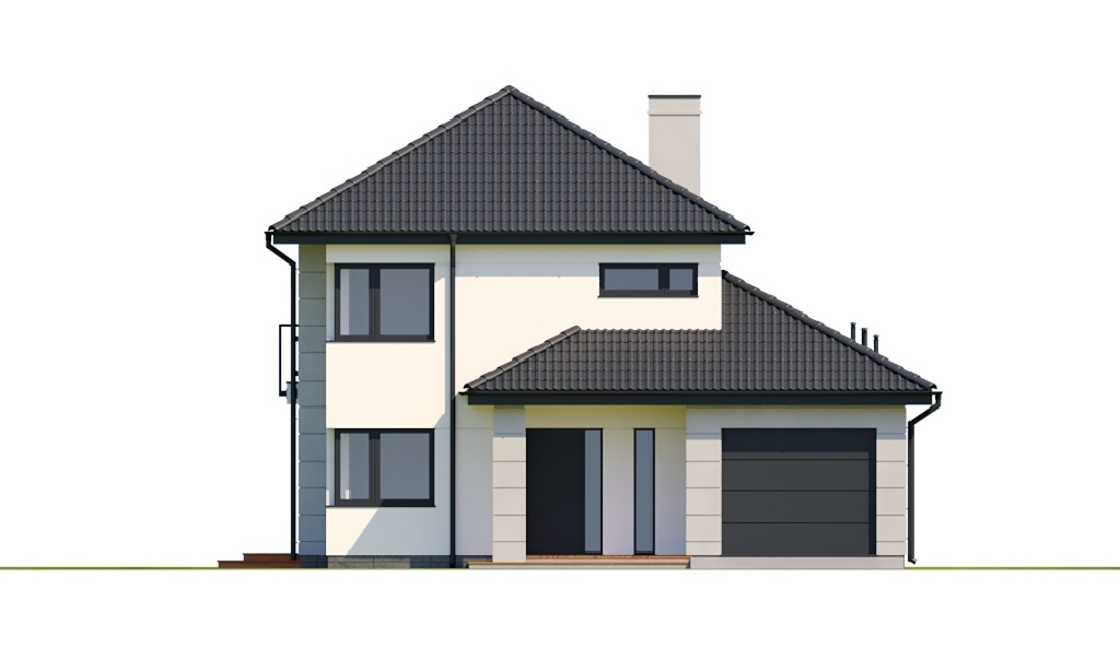 Projekt domu Mursa 2 L-6801 - elewacja frontowa
