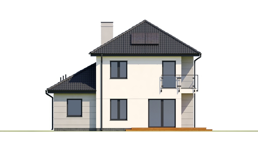 Projekt domu Mursa 2 L-6801 - elewacja ogrodowa