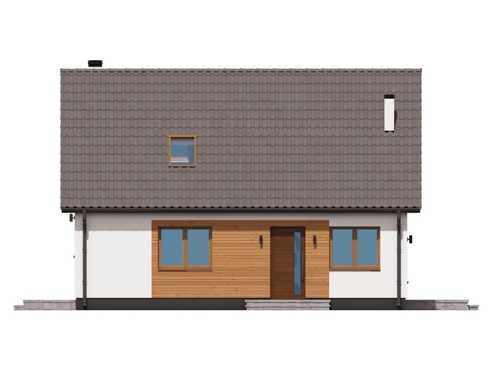 Projekt domu Eliorne 2 L-6812 - elewacja frontowa