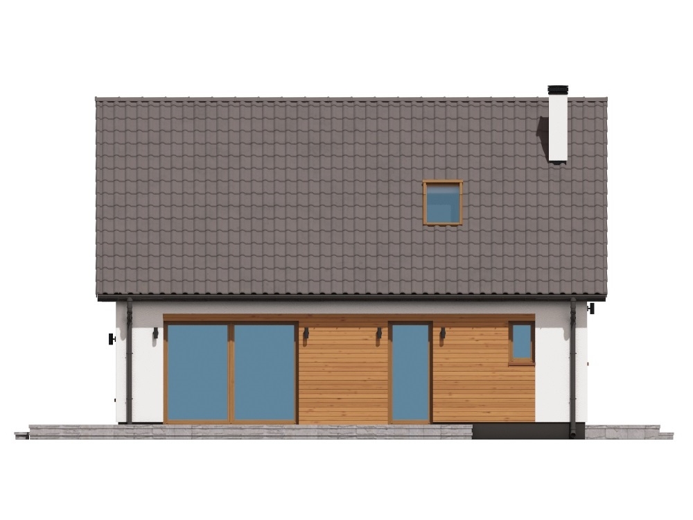 Projekt domu Eliorne 2 L-6812 - elewacja ogrodowa