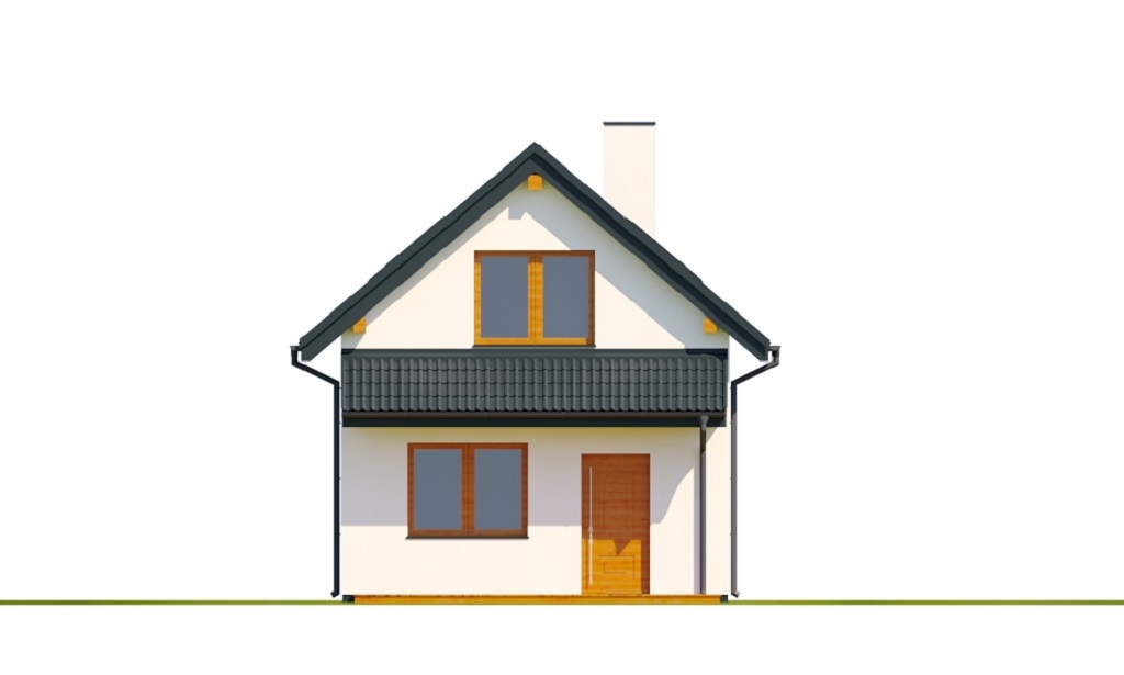 Projekt domu Zenna 2 L-6818 - elewacja frontowa