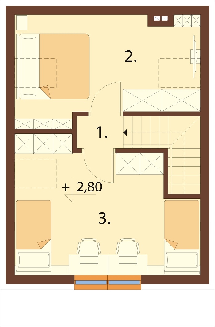 Projekt domu Zenna 2 L-6818 - rzut poddasza