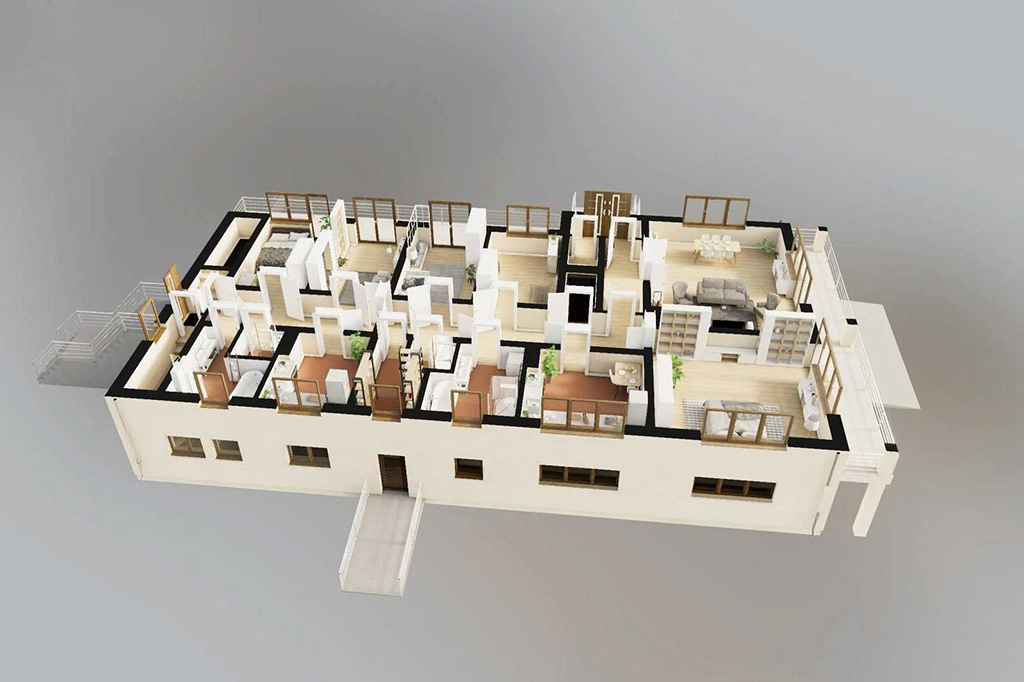 Projekt domu Napoca 2 L-6823 - rzut 3D parteru