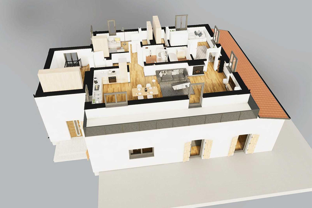 Projekt domu Savaria 2 L-6831 - rzut 3D pierwszego piętra