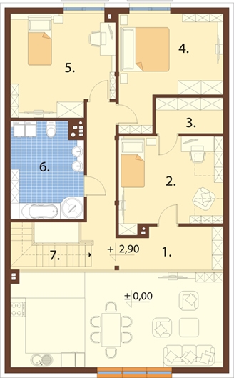 Projekt domu Ronda
2 L-6832 - rzut poddasza